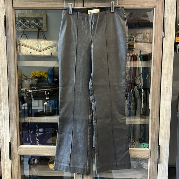 I love Tyler Madison black vegan leather pull on pants size small - Picture 1 of 5